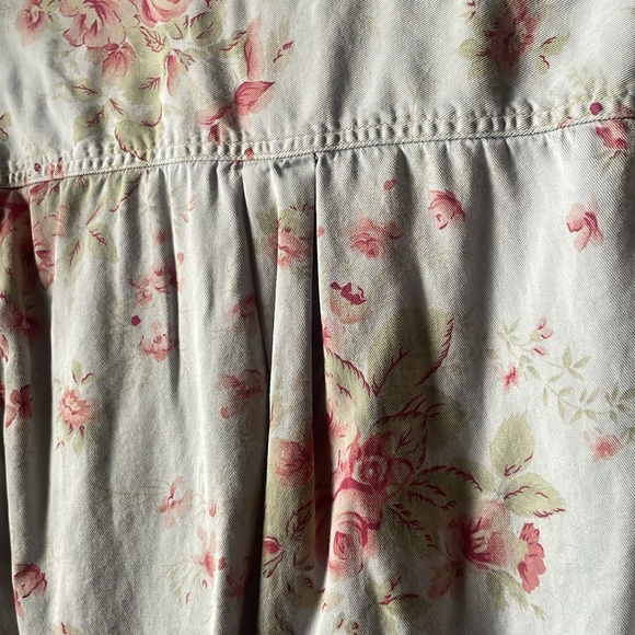 Vintage Route 66 100% cotton floral printed long sleeve button down - Picture 6 of 6